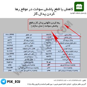رها کردن ناگهانی پدال گاز و قطع پاشش سوخت ( مدل ساژم ) | آموزش ایسیو